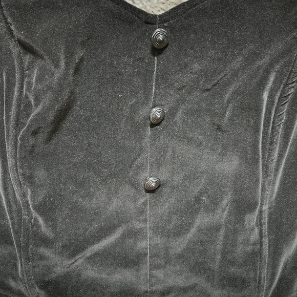 VTG Tracy Evans LTD Black Velvet Corset top 🖤 Size 40 - Picture 3 of 6